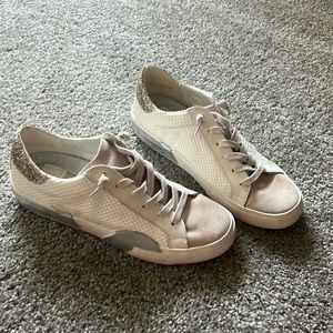 Dolce Vita Zina Sneakers in Off White Embossed Leather